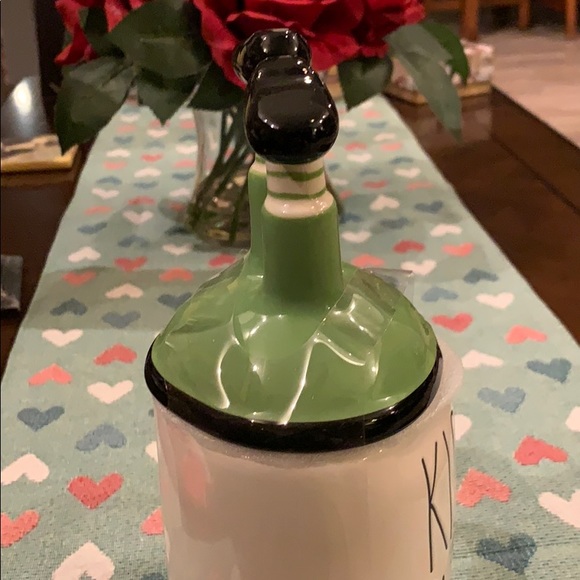 Rae Dunn Kiss Me Mug with leprechaun leg topper - Picture 5 of 5